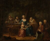 Therbusch, Anna Dorothea: Selbstbildnis mit Familie im Garten