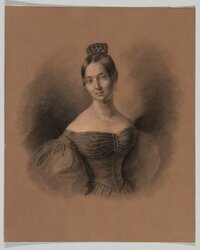 Assing, Ludmilla (zugeschrieben): Porträt einer unbekannten Dame (Auguste Maercker?)