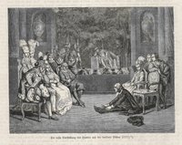 Szenenbild aus der Erstaufführung des "Hamlet" in Berlin 1777