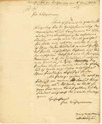 Brief von Friedrich de la Motte Fouqué