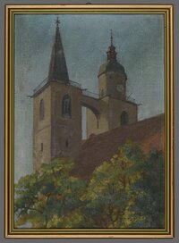 Kleinecke, Paula: Jüterbog, Türme der Nikolaikirche von Südosten
