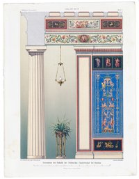 Dekoration der Vorhalle des Schloss Charlottenhof bei Potsdam (Architectonisches Skizzenbuch, 1871, Heft II, Bl. 1)
