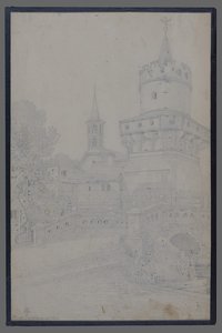 Schirmer, August Wilhelm: Mitteltorturm und Heiliggeistkirche in Prenzlau, 9. September 1834