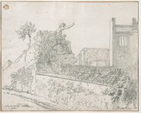 Hackert, Jakob Philipp: Blick auf den Garten des Palazzo Barberini in Rom, 1769