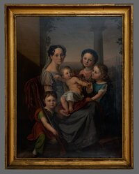 Bardua, Caroline: Porträt von Antoinette von Thermo mit ihren vier Kindern