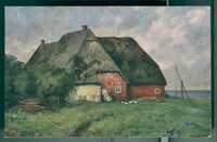 Moritz, Marie Elisabeth (Vorlage): Friesisches Bauernhaus am Meer (Postkarte)