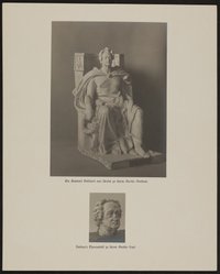 Ein Entwurf Bettina's von Arnim zu ihrem Goethe-Denkmal. / Bettina's Thonmodell zu ihrem Goethe-Kopf.
