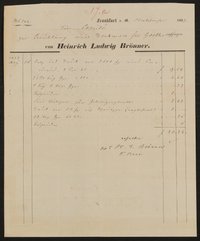 Rechnungen des Comités für Errichtung des Goetheschen Denkmals, vorwiegend Druckerei- und Postangelegenheiten betreffend, 1837-1844