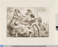 Alexander bedeckt den Leichnam des Darius mit seinem Mantel