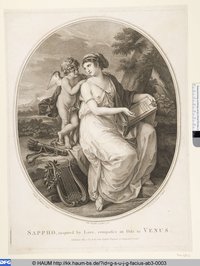 Sappho verfaßt eine Ode auf Venus