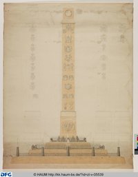 Entwurf eines Denkmals für die Freiheitskriege in Form eines Obelisken