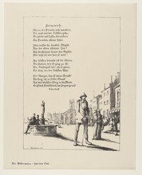 Illustration zum Gedicht Heimweh von Eichendorff, aus: Der Bildermann, Nr. 3, Mai 1916
