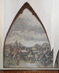 Wandbild: "Überfall auf Neuss im Jahr 1474"