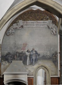 Wandbild: "Ankunft im Gelobten Land im Jahr 1476"