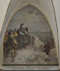 Wandbild: "Belagerung von Sluis im Jahr 1492"