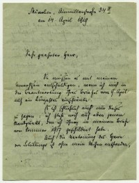Brief von Rainer Maria Rilke an Johannes Versteeg