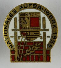 Abzeichen, NAW, in Gold, Wolmirstedt