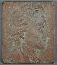 Plakette mit Portrait Friedrich Schiller