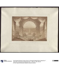 Armida. Oper von Christoph Willibald Gluck. Entwurf zur 7. Dekoration. Prunksaal im Palast der Armida