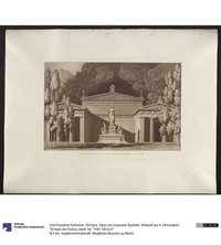 Olimpia. Oper von Gaspare Spontini. Entwurf zur 4. Dekoration. Tempel der Diana