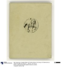 Vignette (Reiter mit Fackel) auf dem Umschlag zu: 54 Steindrucke zu kleinen Schriften von Heinrich von Kleist
