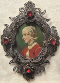 Mädchenkopf. Miniatur aus der Sammlung Loewe