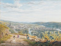 Johannes Braungart: Esslingen von der Neckarhalde