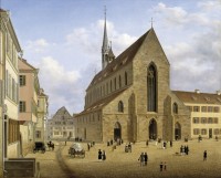 Johannes Braungart: Blarerplatz und Hintere Kirche in Esslingen/Neckar