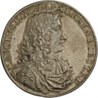 Medaille des pfälzischen Kurfürsten Karl II. mit seinem Sinnbild, 1681