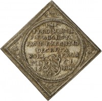 Klippenförmige Medaille von Georg Nürnberger auf den Vollzug des Westfälischen Friedens, 1650