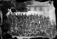 Gruppenbild französischer Kriegsgefangener