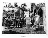 Luther als Kurrendeschüler zu Eisenach 1498