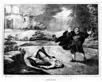 Luther mit seinem vom Blitz erschlagenen Freund Alexius im Jahre 1505