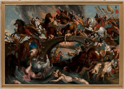 Amazonenschlacht, Johann Walter (um 1600 bis nach 1679) nach Peter Paul Rubens (1577-1640), Stuttgart, 1641