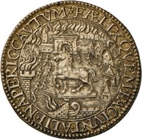 Medaille auf die Zurückweisung der neuen Friedensvorschläge Kaiser Rudolfs II. , 1596