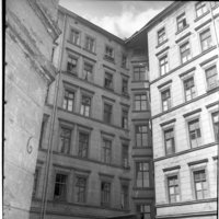 Negativ: Beschädigtes Haus, Kirchbachstraße 5, 1950
