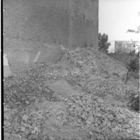 Negativ: Trümmer, Bamberger Straße 46, 1952