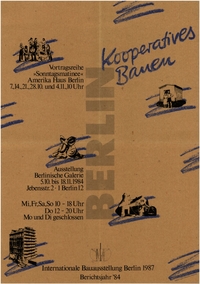 Faltblatt: Kooperatives Bauen, Programm der Veranstaltungen zum IBA-Berichtsjahr 1984