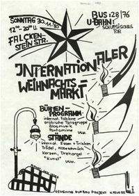 Flugschrift: Internationaler Weihnachtsmarkt Falckensteinstrasse 1980