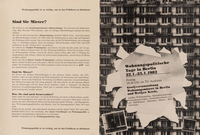 Plakat: "Wohnungspolitische Tage in Berlin"