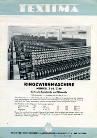 Heft "Ringzwirnmaschine Modell Z 60/Z 80 für Seide, Kunststeide und Glasseide"
