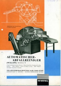 Broschüre "Automatischer Abfallreiniger (Willow) Modell W"