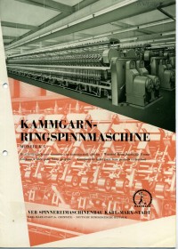 Broschüre "Kammgarn-Ringspinnmaschine Modell K 5"