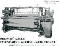 Faltblatt "Dreischütziger Patent-Mischwechsel- Webautomat Modell CFA"