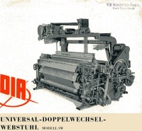 Faltblatt "Universal-Doppelwechsel-Webstuhl Modell SW"