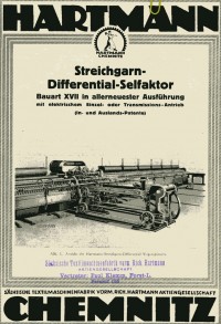 Faltblatt "Streichgarn-Differential-Selfaktor"