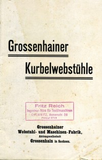 Broschüre "Grossenhainer Kurbelwebstühle"