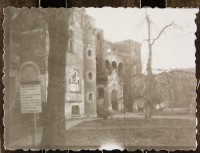 Zerstörte Villa Wilke in Guben, 1945
