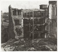 Zerstörte Hutfabrik, ehemals Hutfabrik Berthold Lißner (ab 1907 zur BGH zugehörig)