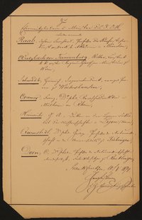 Liste "Zu Ehrenmitgliedern und Meister des F.D.H. wurden ernannt" (10.05.1874)